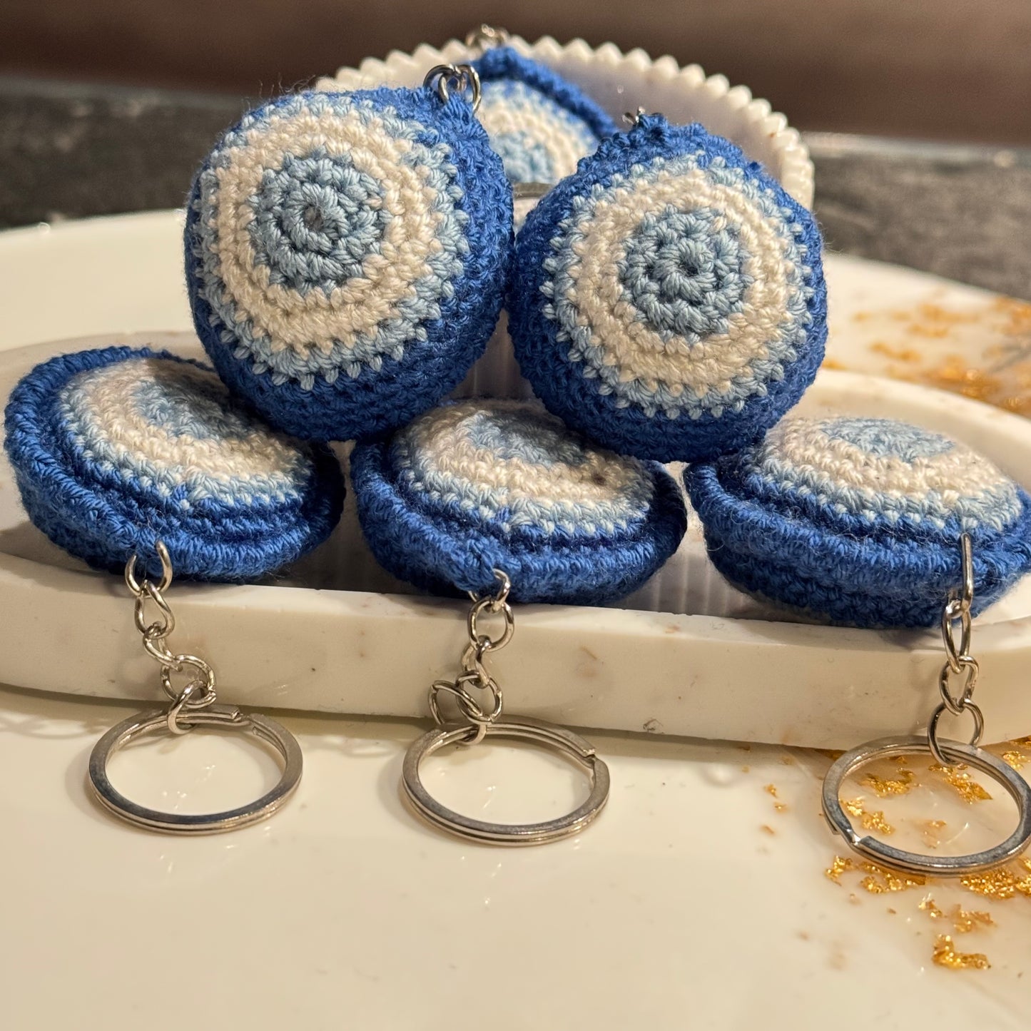 Nazar Schlüsselanhänger blau weiss