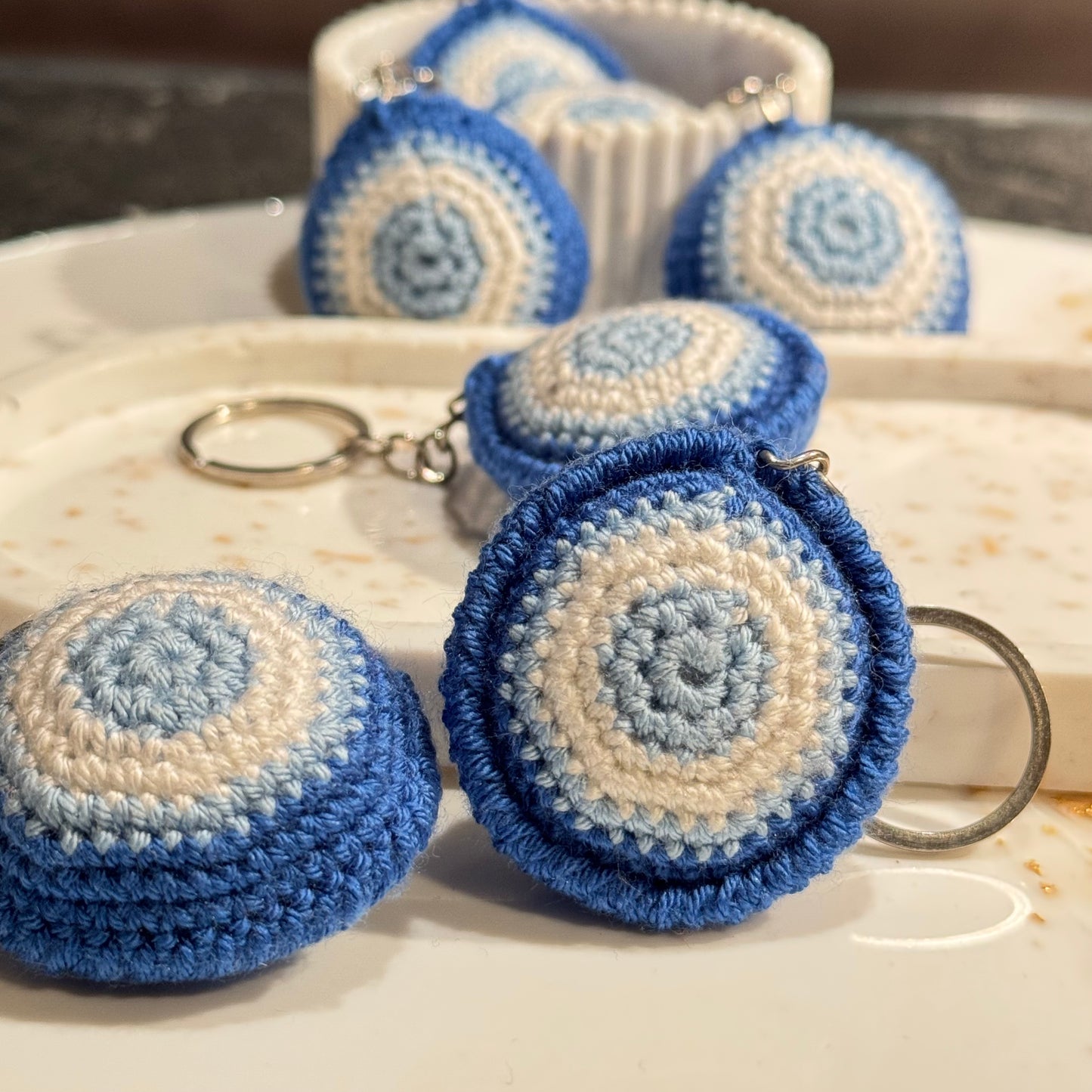 Nazar Schlüsselanhänger blau weiss