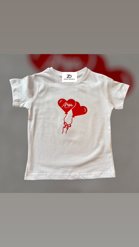 Herzballon Tshirt mit Namen